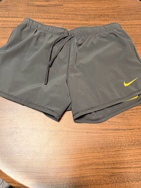 Nike Dri-FIT Black and Yellow Athletic Shorts